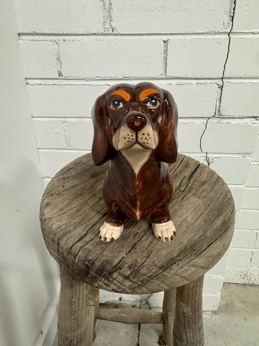 Dachshund Ceramic Money Box (Brown)