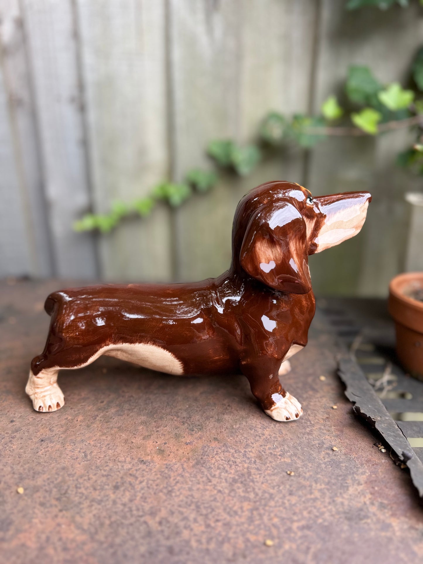 Dachshund Ceramic Money Box (Brown)