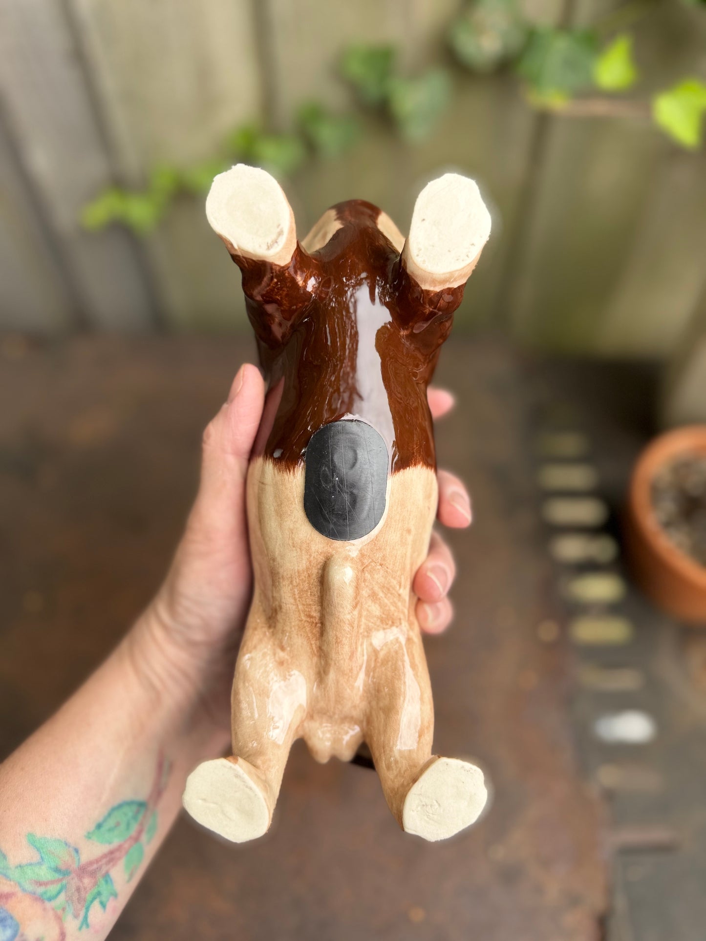 Dachshund Ceramic Money Box (Brown)