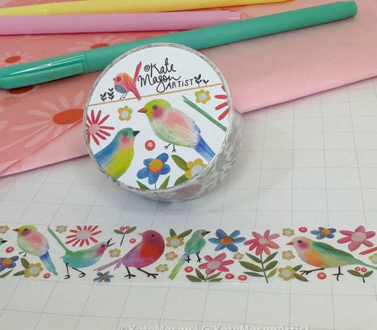 Kate Mason Washi Tape - Rainbow Birds