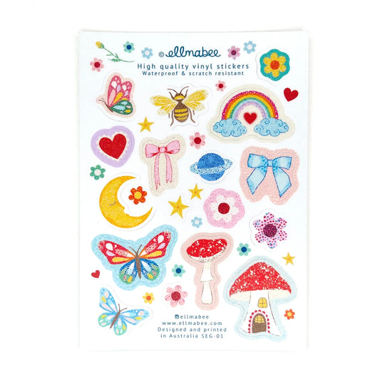 Enchanted Garden Vinyl Sticker Sheet