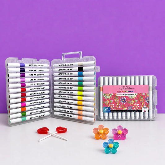 Acrylic Markers 'Flowers' - Set of 24 by Life of Colour