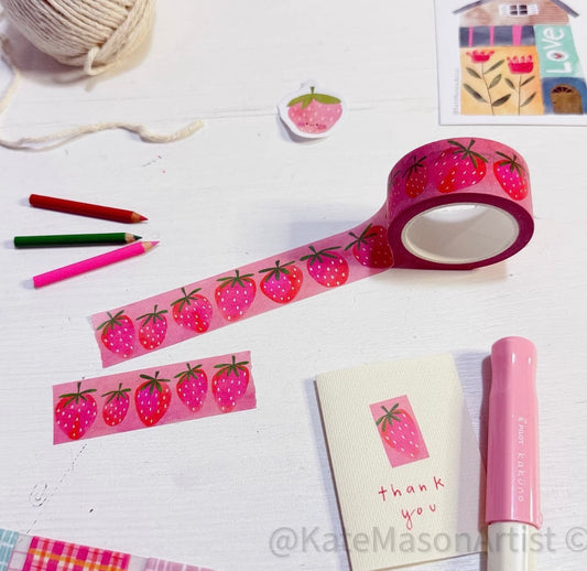 Kate Mason Washi Tape - Strawberry