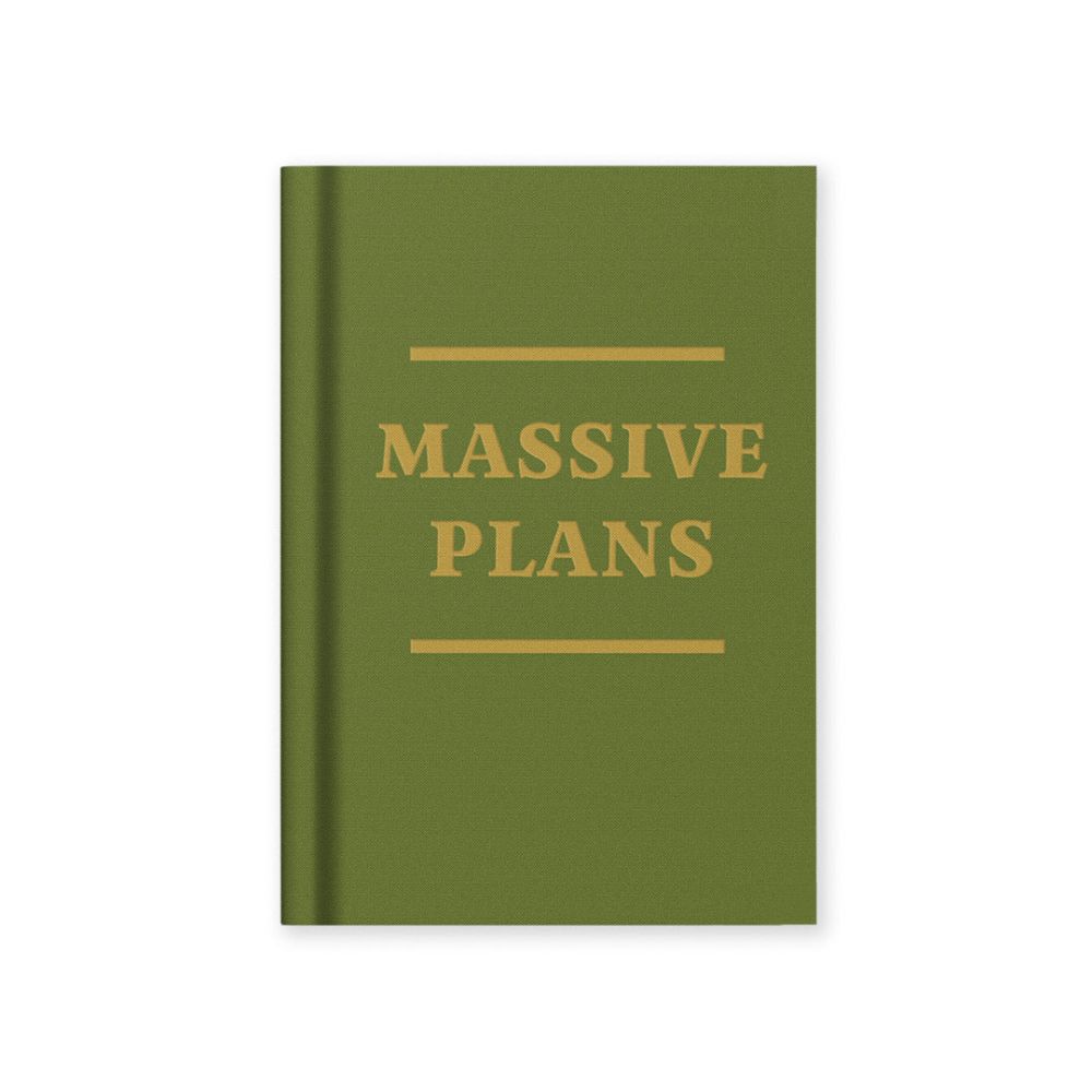 Hard Cover Tiny Notebook-Massive Plans
