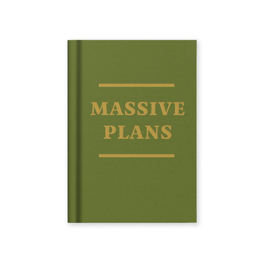 Hard Cover Tiny Notebook-Massive Plans