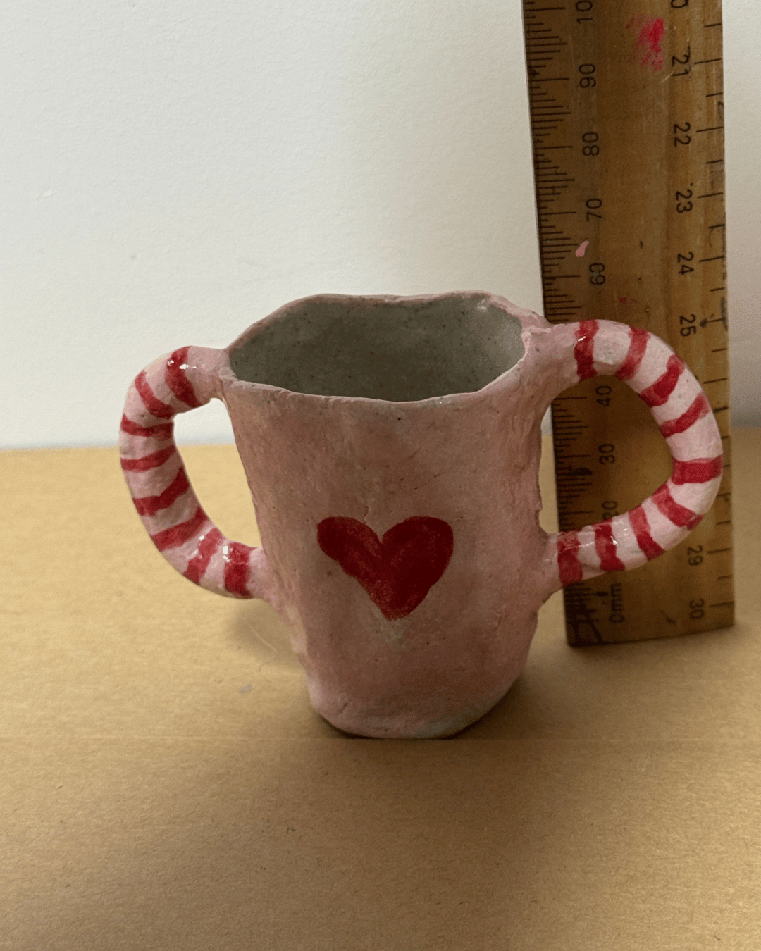 Ceramic Heart Vase with Handles