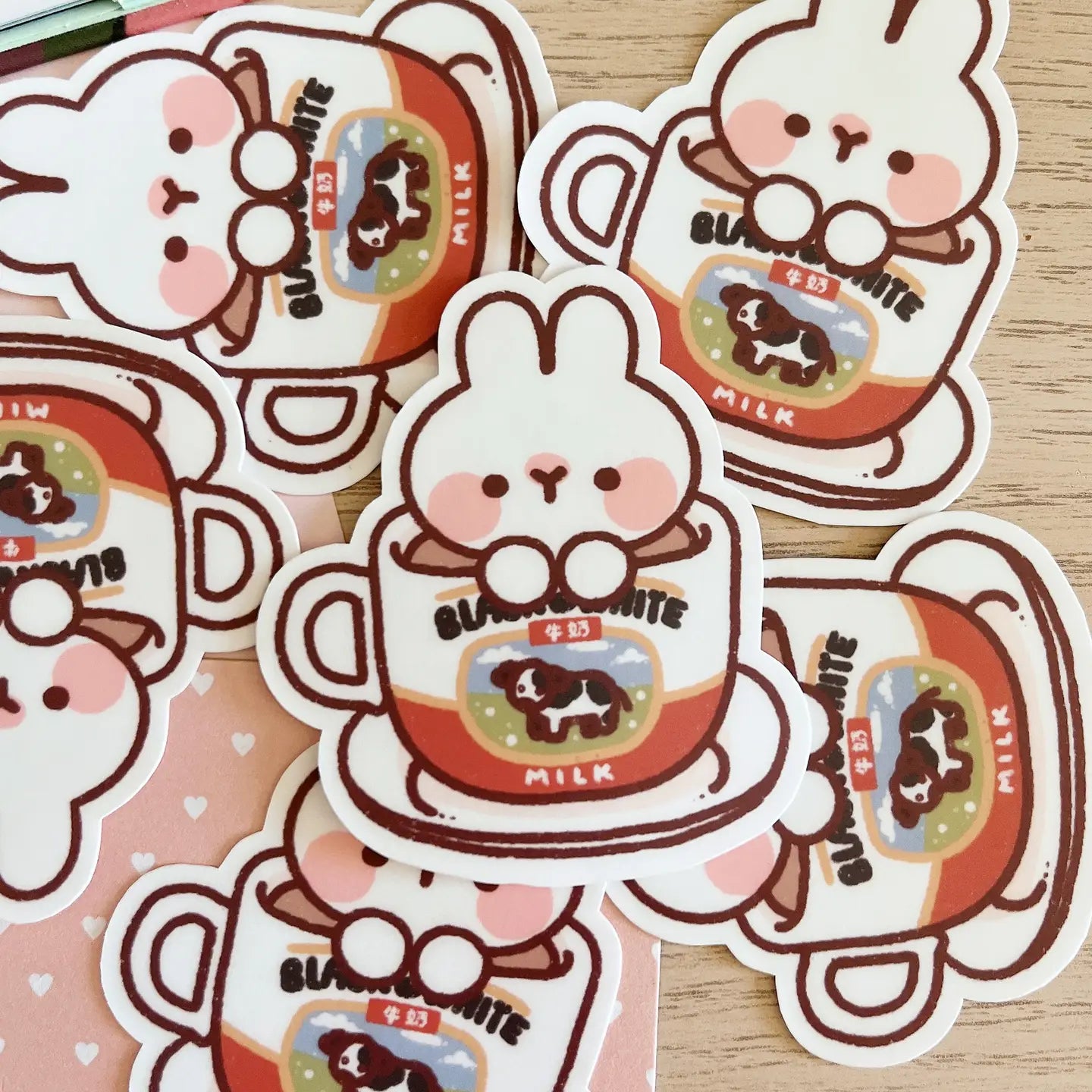 Cherry Rabbit Hong Kong Milk Tea Sticker - Rabbit