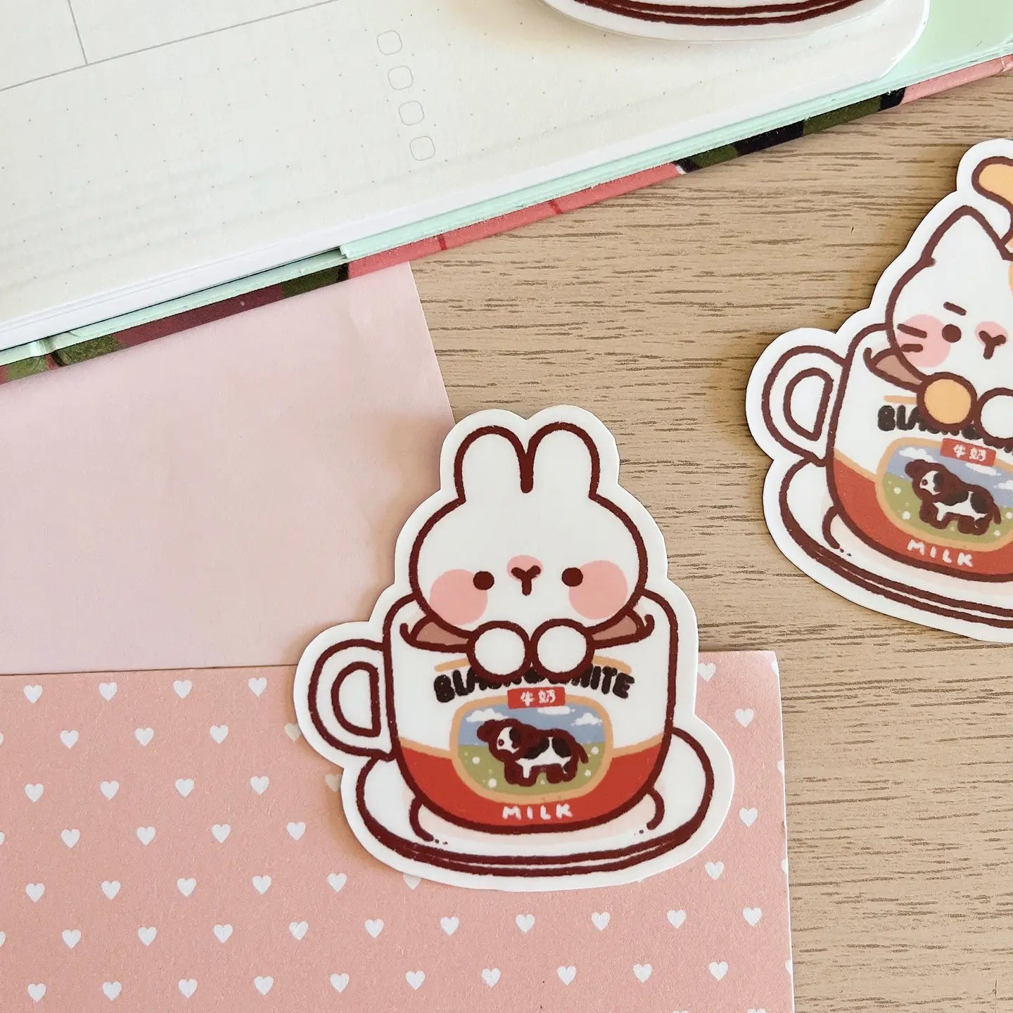 Cherry Rabbit Hong Kong Milk Tea Sticker - Rabbit