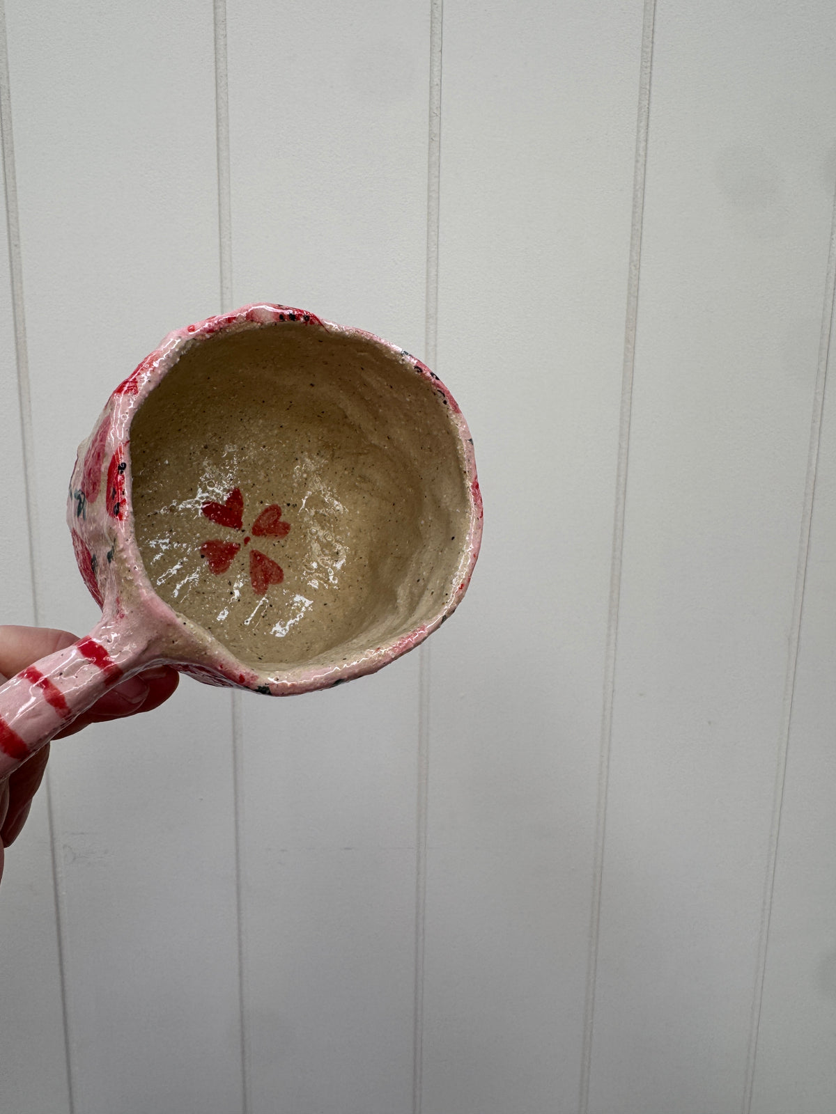 Strawberry Love – One of a Kind Handbuilt Ceramic Mug