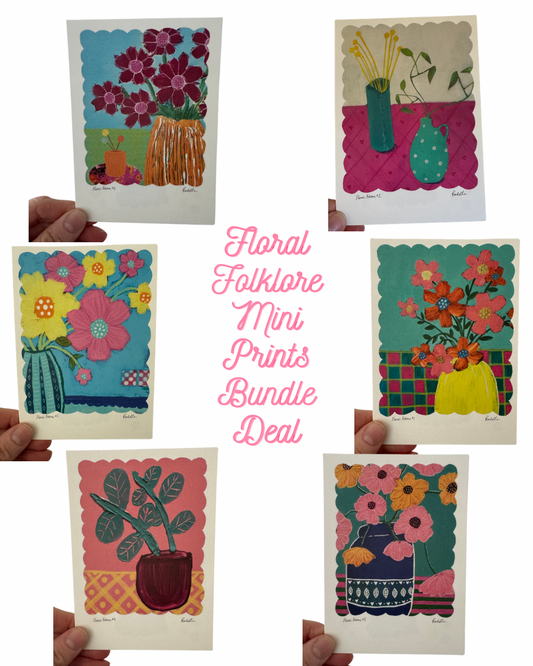 Floral Folklore Mini Print Bundle Deal - Save 40%!!!