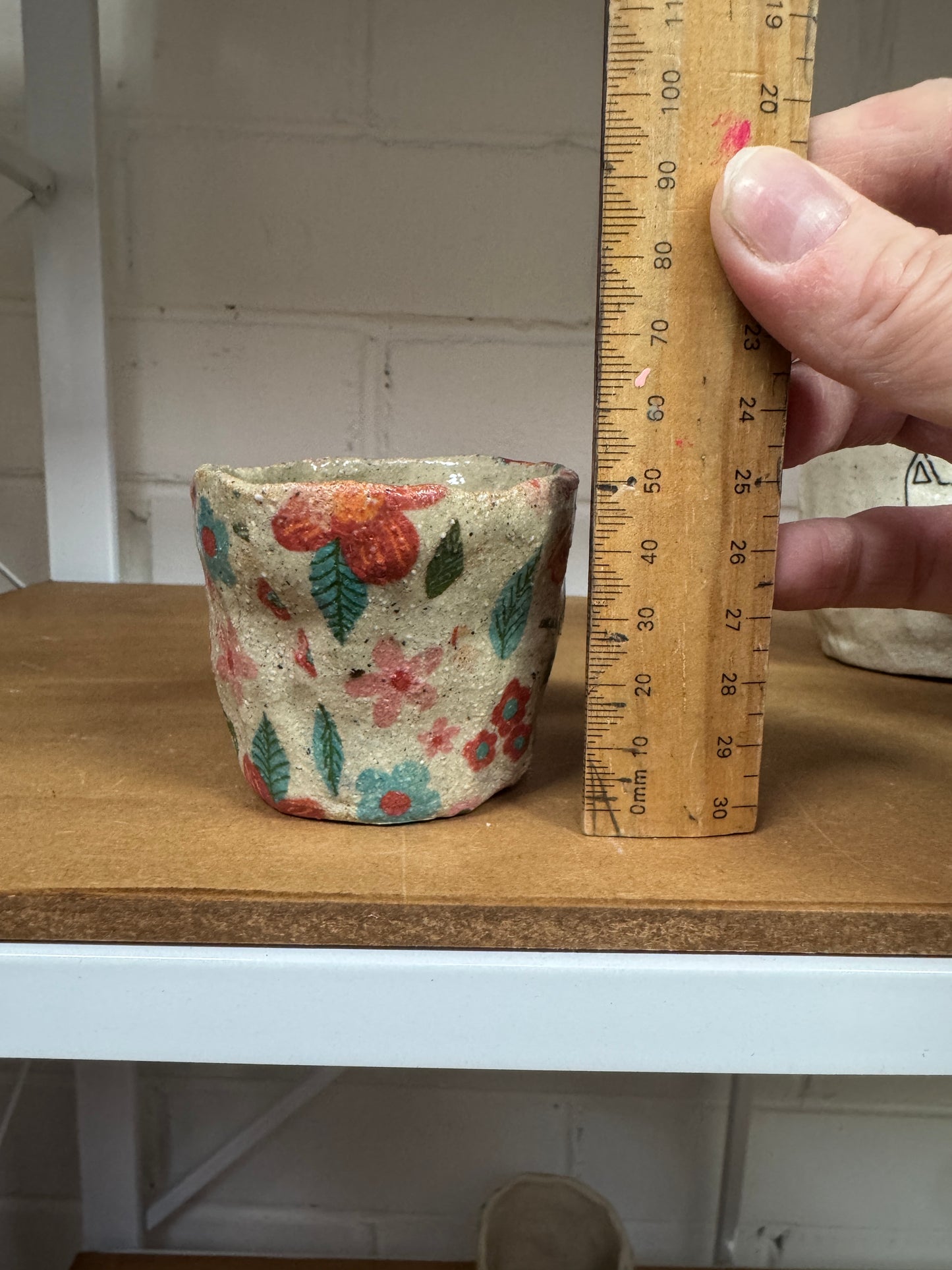 Ceramics - Spring Florals Handbuilt Vessel
