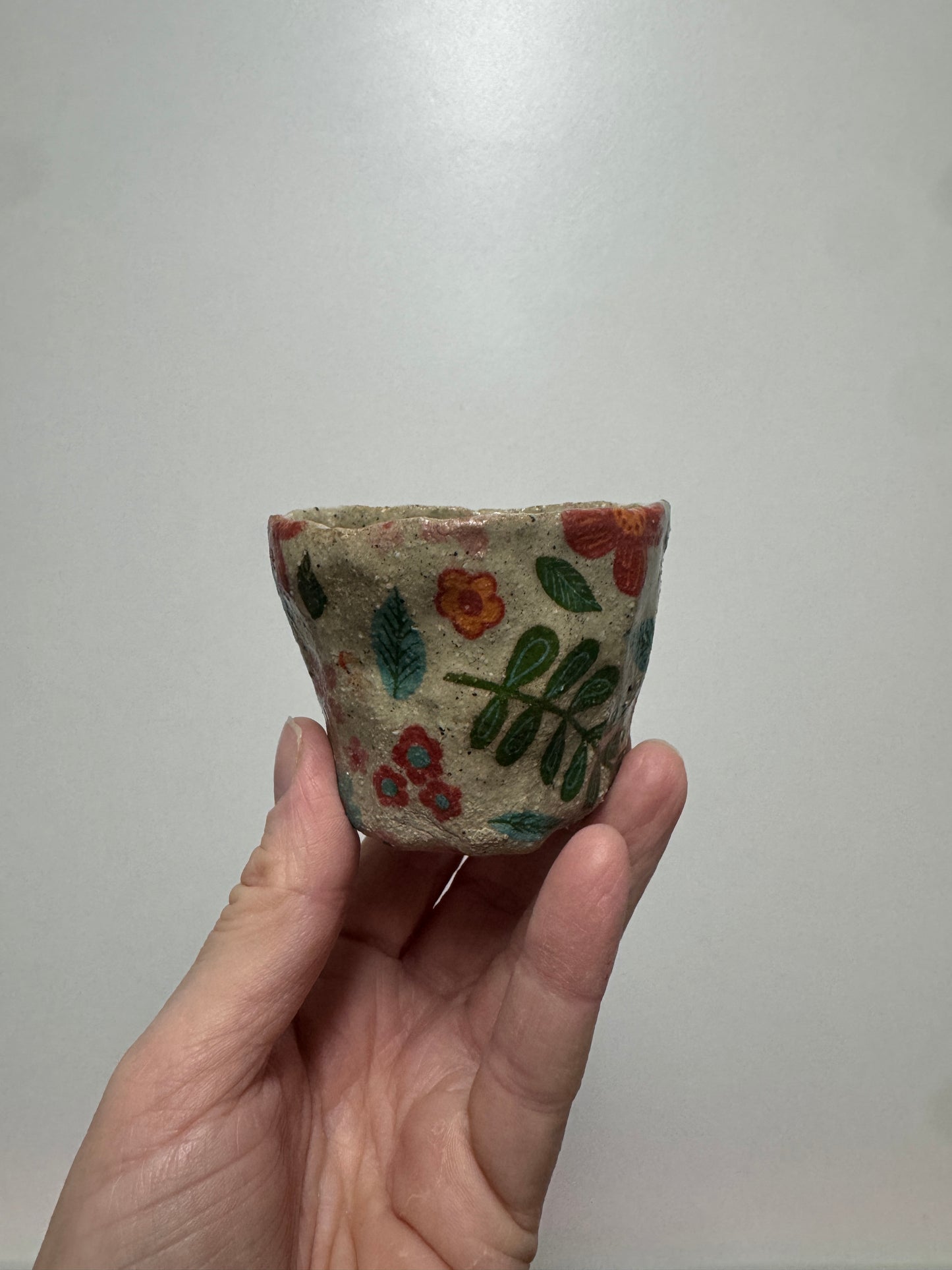 Ceramics - Spring Florals Handbuilt Vessel