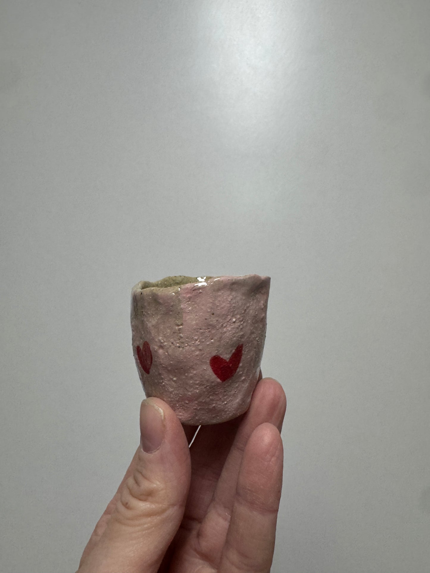 Ceramics - Handpainted Heart Vase (no scalloped edge)