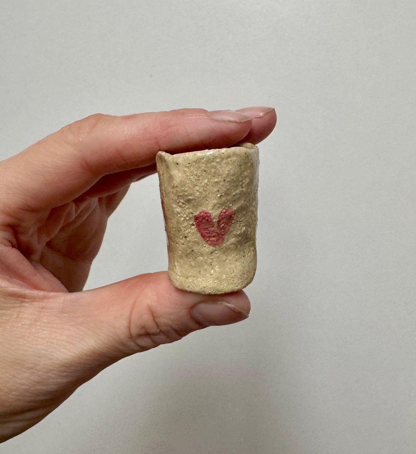 Ceramics - Small Hand Painted Heart Vase