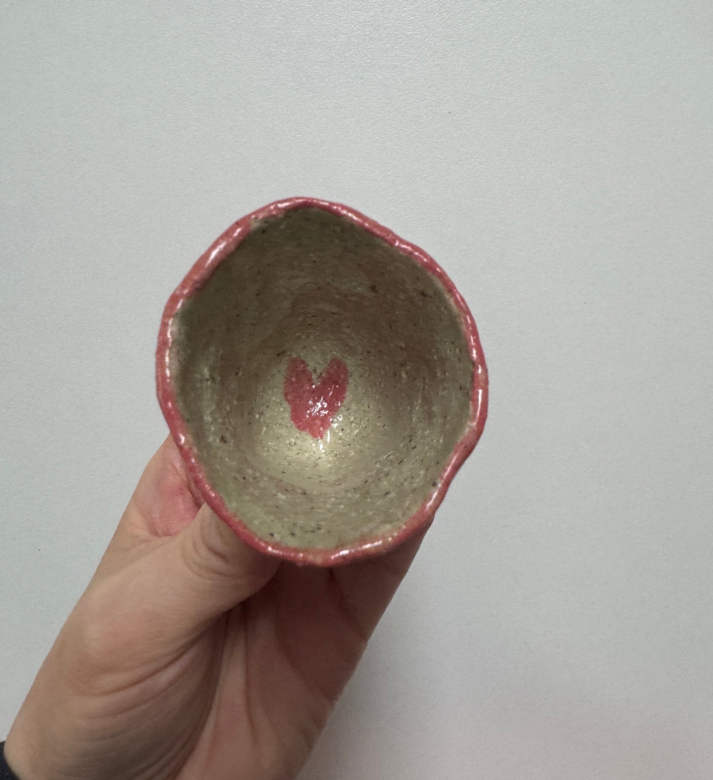 Ceramics - Hand Painted Heart Vase #1