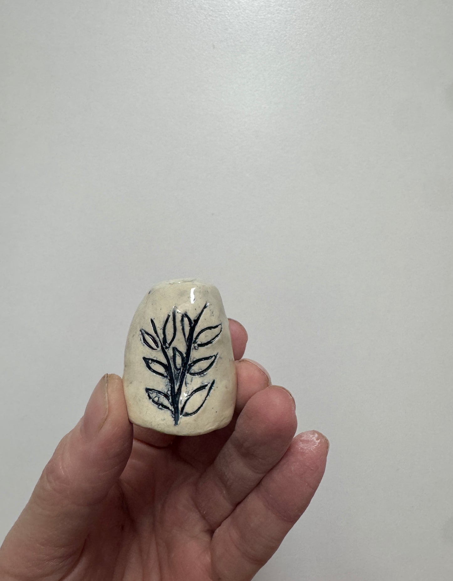 Ceramics - Bud Vase with Blue Vines