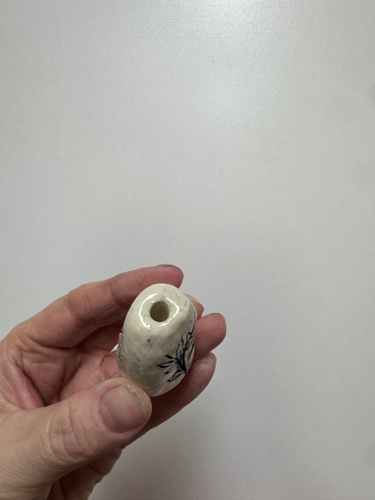 Ceramics - Bud Vase with Blue Vines