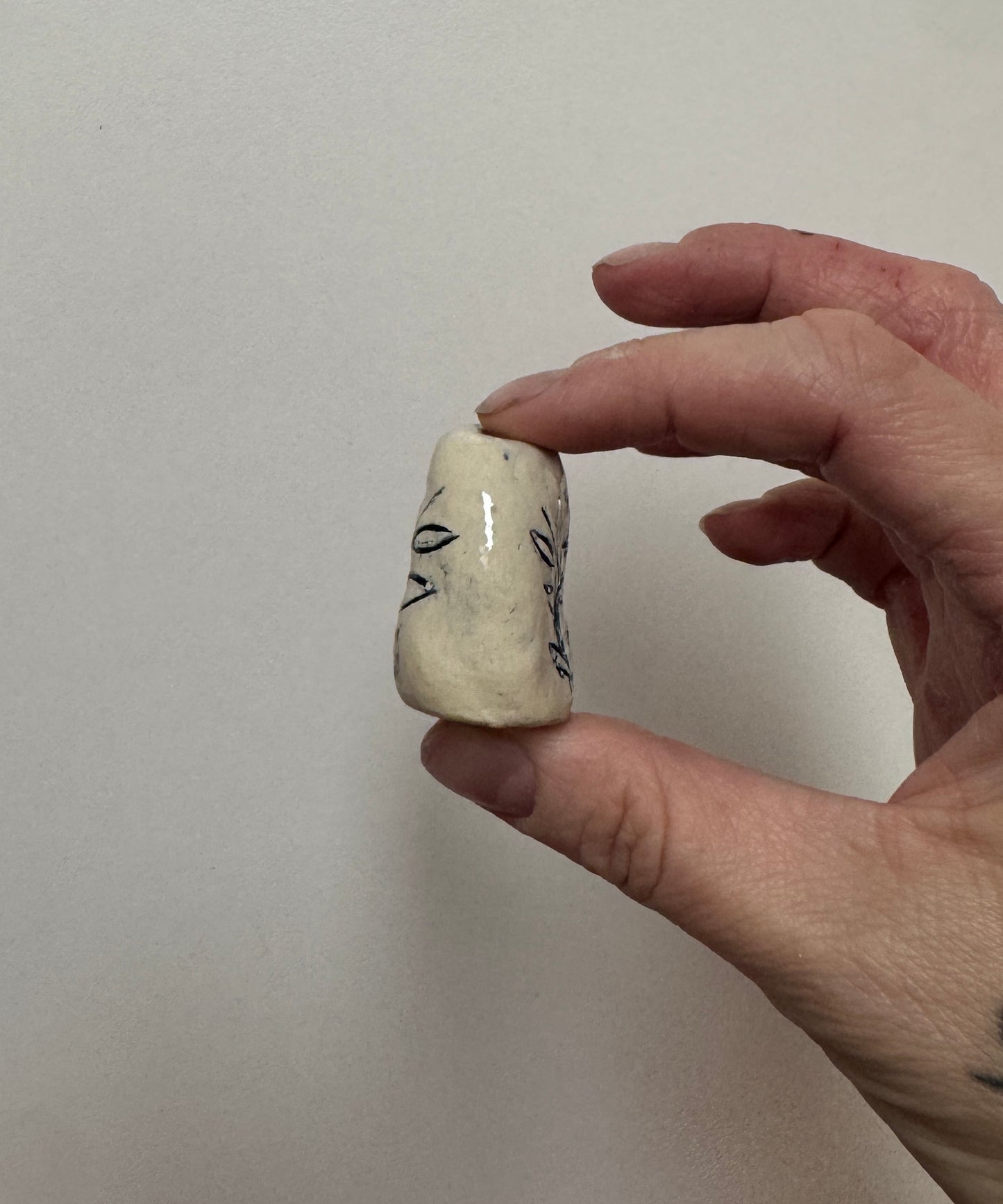 Ceramics - Bud Vase with Blue Vines