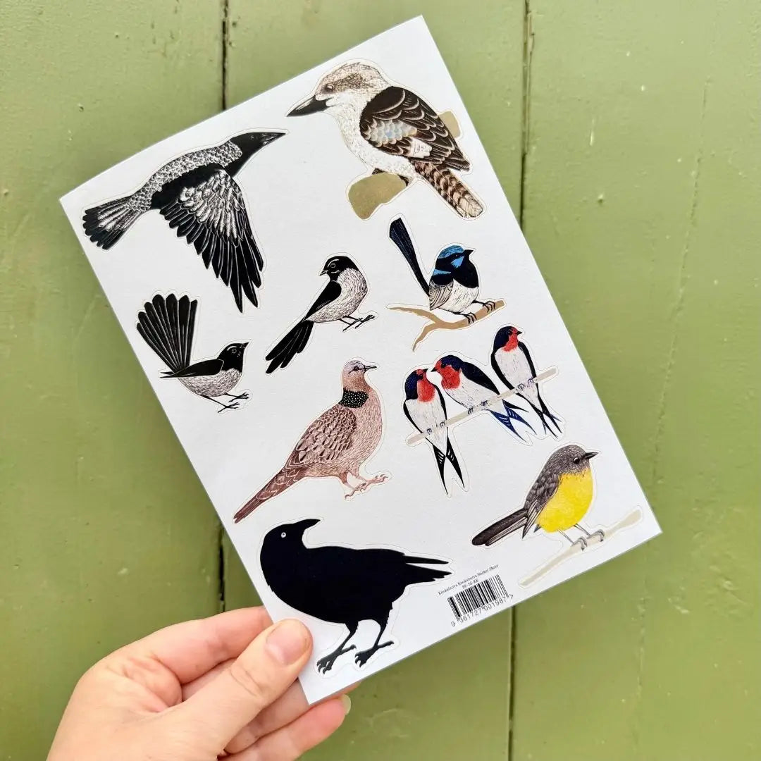 Bridget Farmer A5 Sticker Sheet - Kookaburra Kookaburra