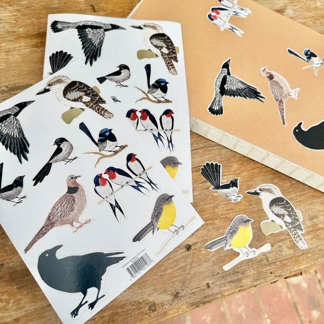 Bridget Farmer A5 Sticker Sheet - Kookaburra Kookaburra