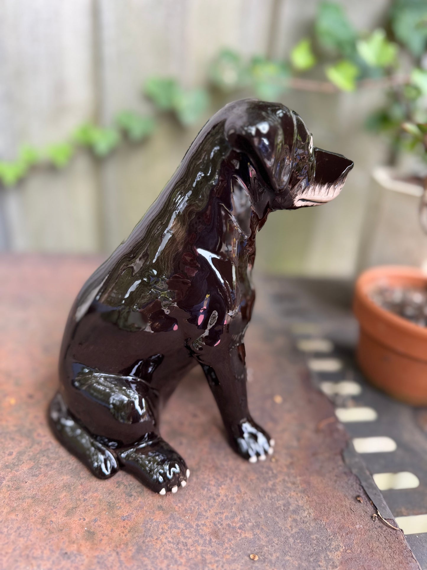 Labrador Ceramic Dog Money Box (Black)