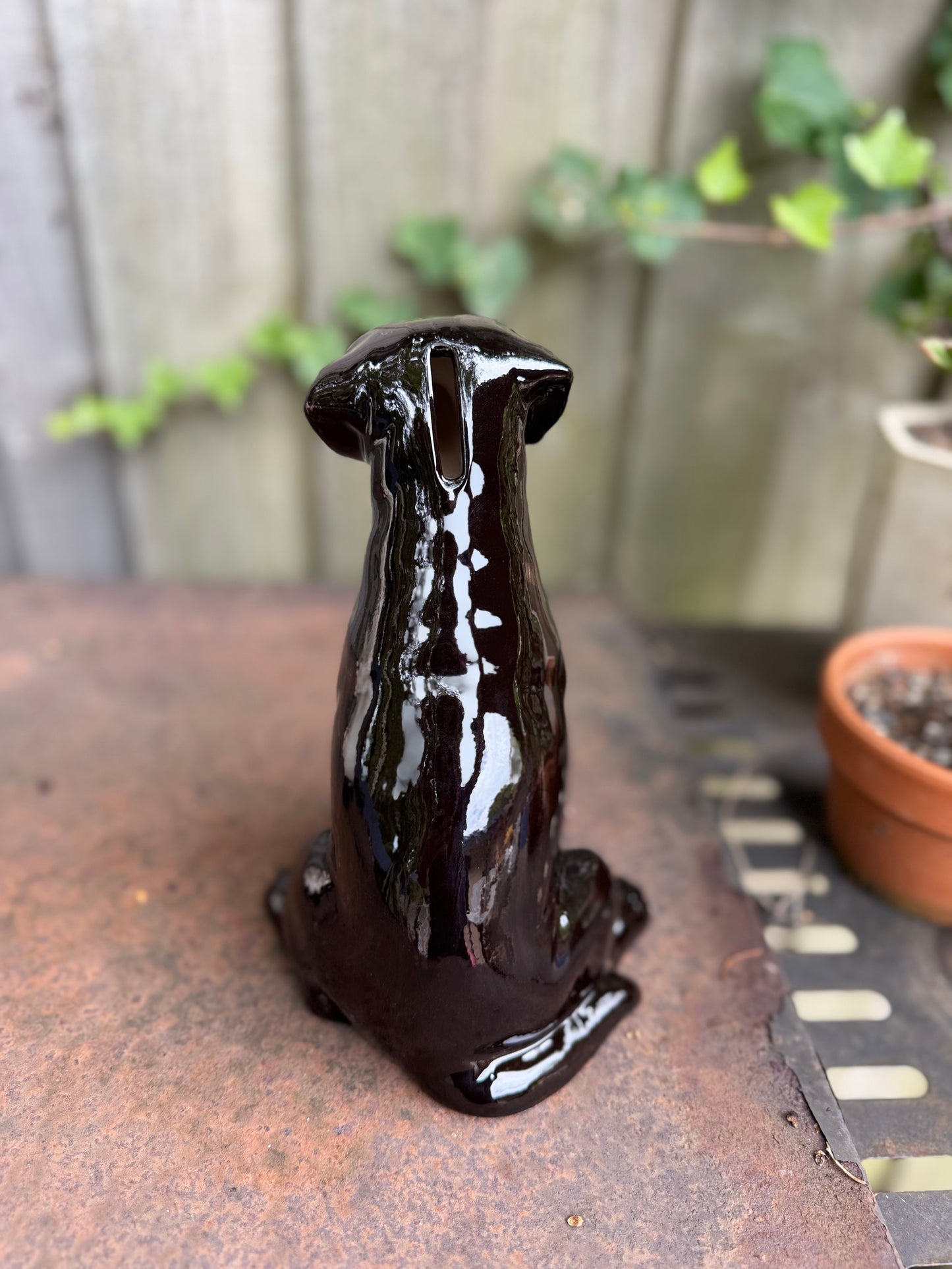 Labrador Ceramic Dog Money Box (Black)