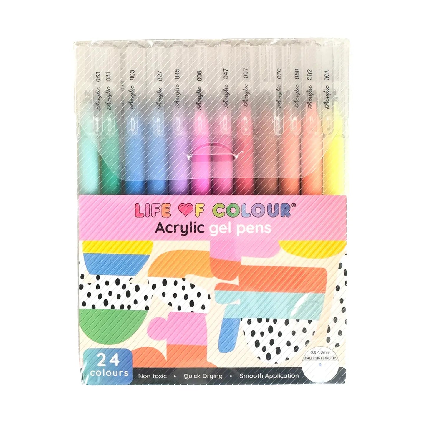 Acrylic Gel Pens - Set of 24 | Life of Colour