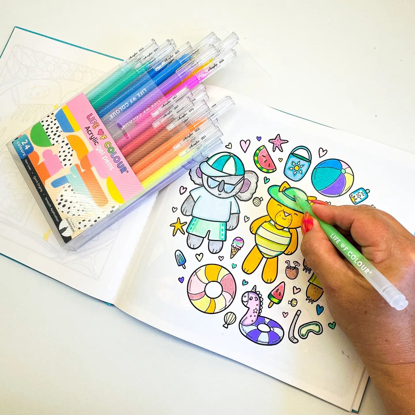 Acrylic Gel Pens - Set of 24 | Life of Colour