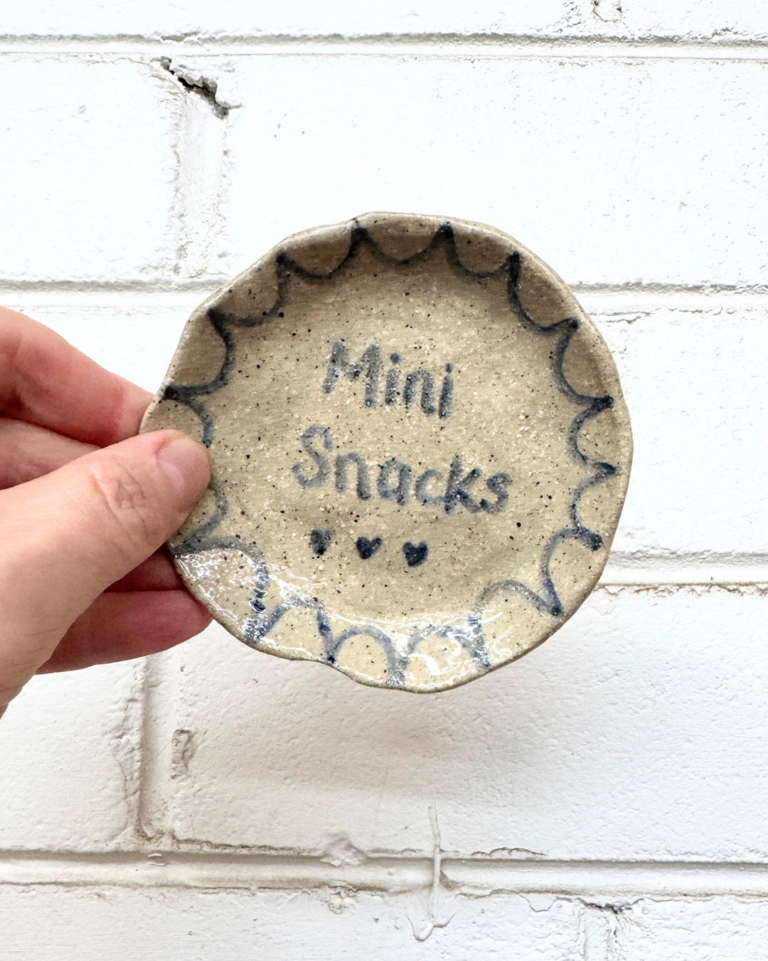 Mini Snacks Plate - Hand Built Ceramic Piece