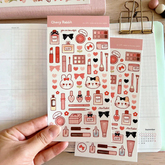 Cherry Rabbit Miss Rabbit Makeup Sticker Sheet No.079