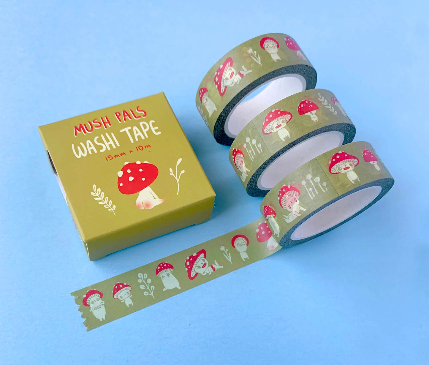 Hannakin Washi Tape - Mush Pals (Mustard)