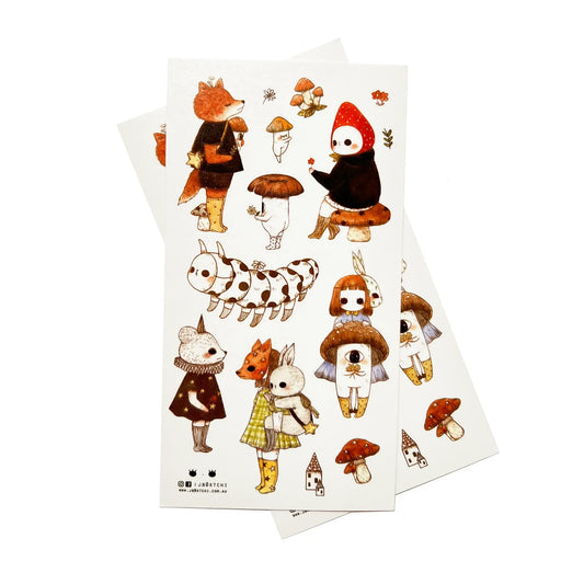 Sticker Sheet - Mushroom Companions by jb0xtchi