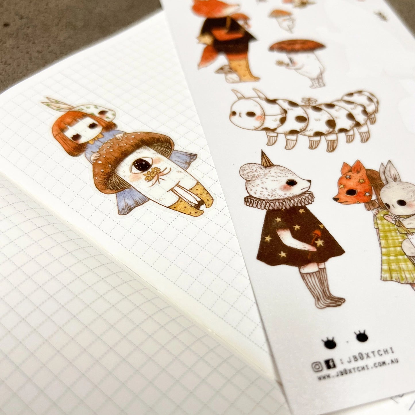 Sticker Sheet - Mushroom Companions by jb0xtchi