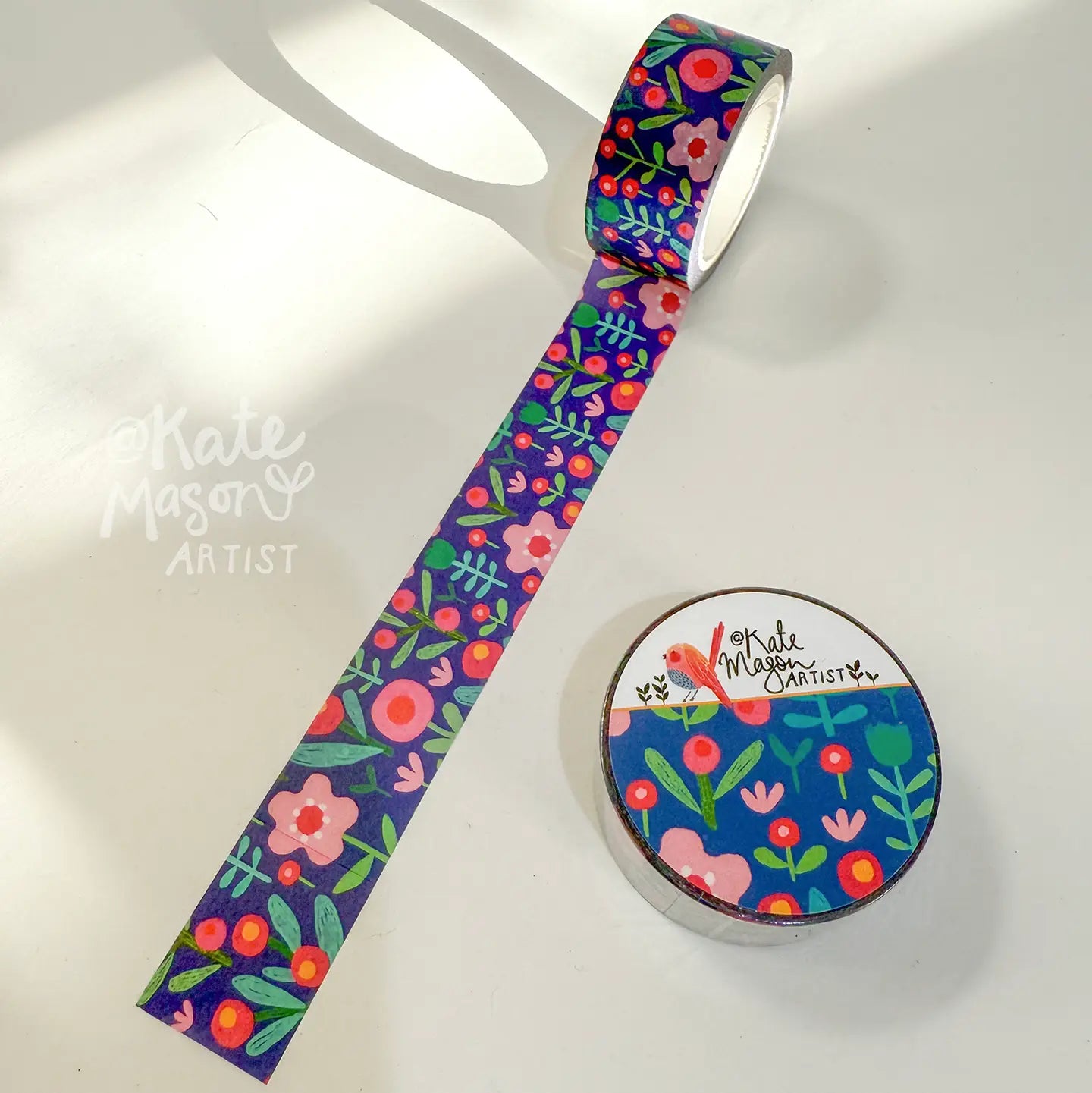 Kate Mason Washi Tape - Scandi Floral Blue