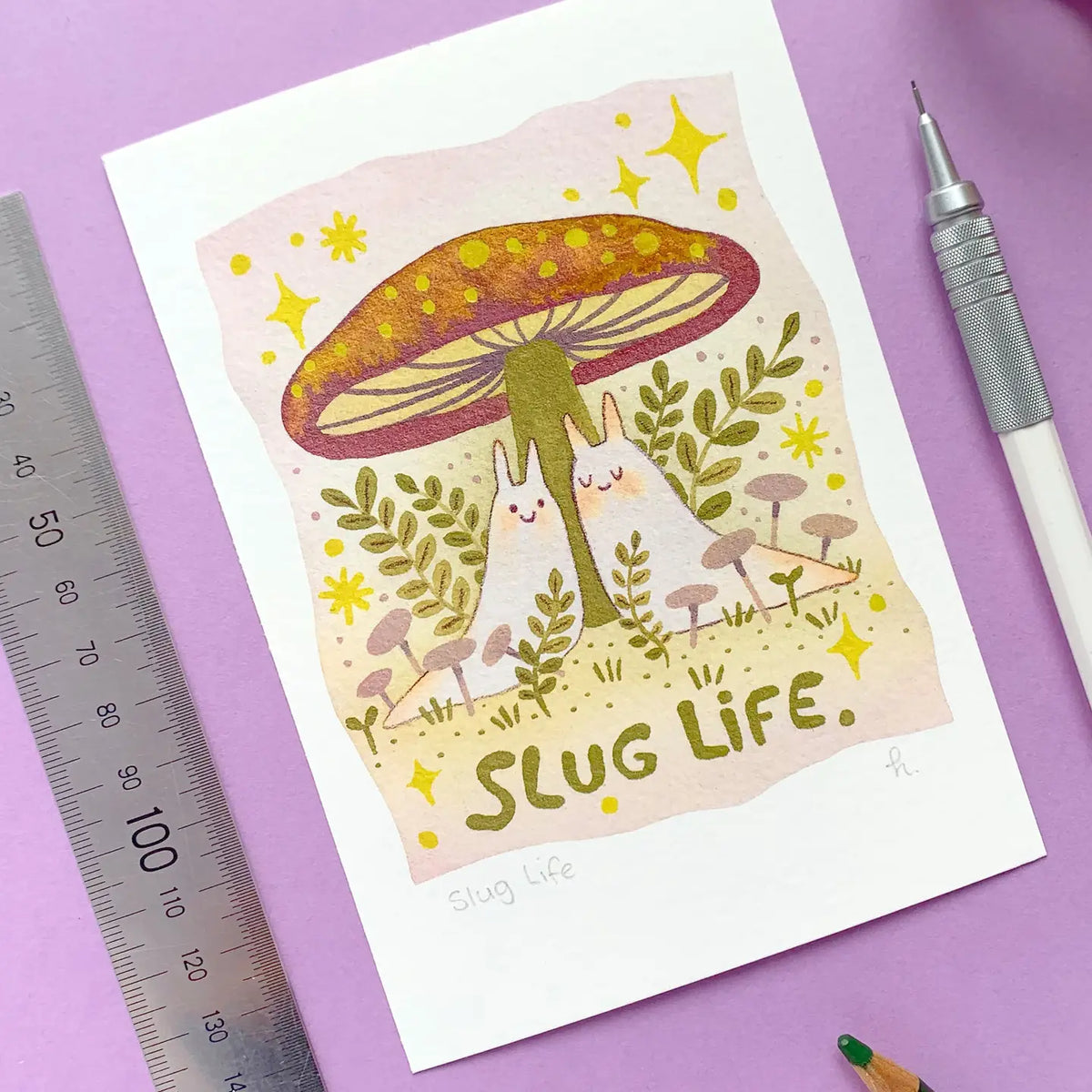 Hannakin Mini Art Print (A6) - Slug Life