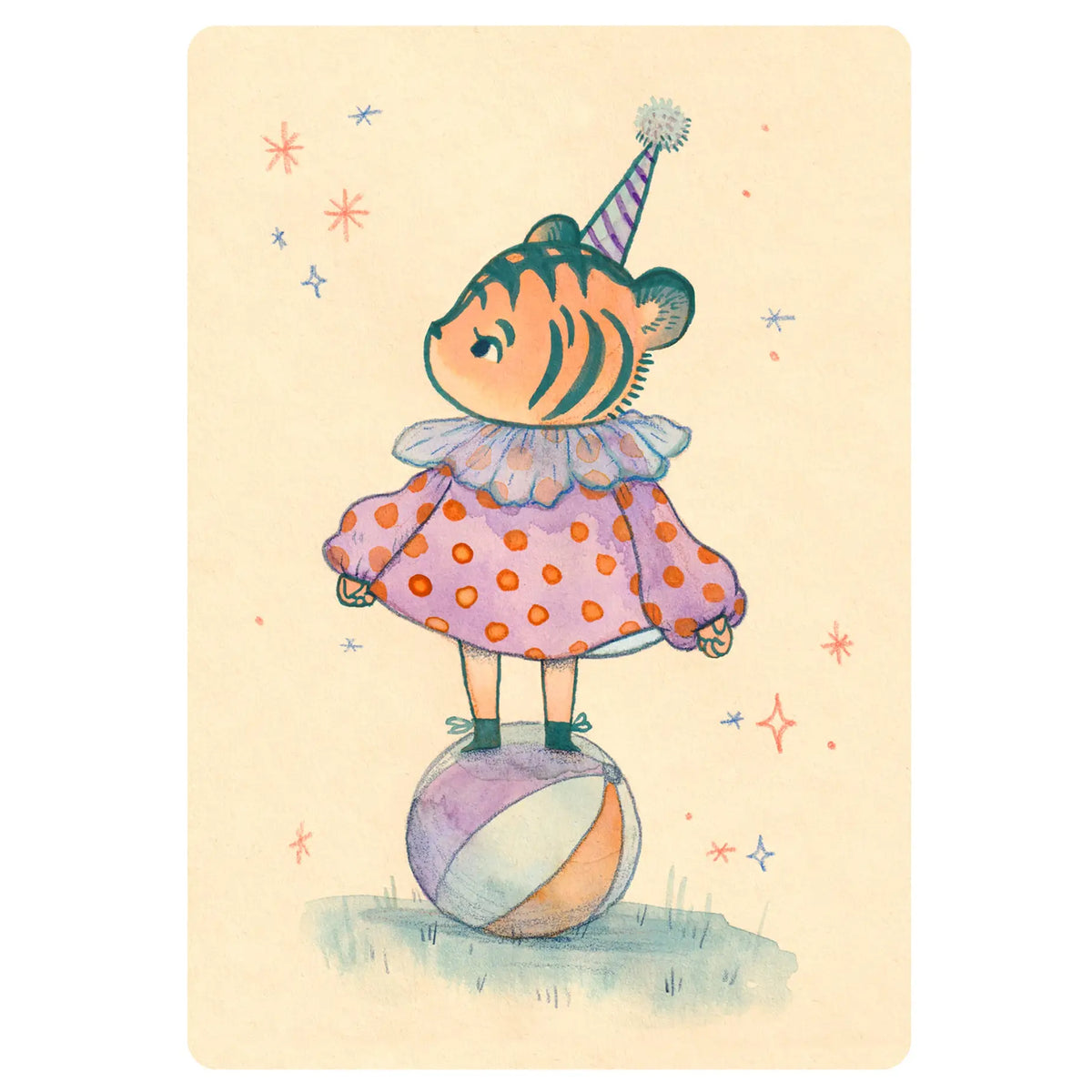 Hannakin Mini Art Print (A6) - Spots & Stripes
