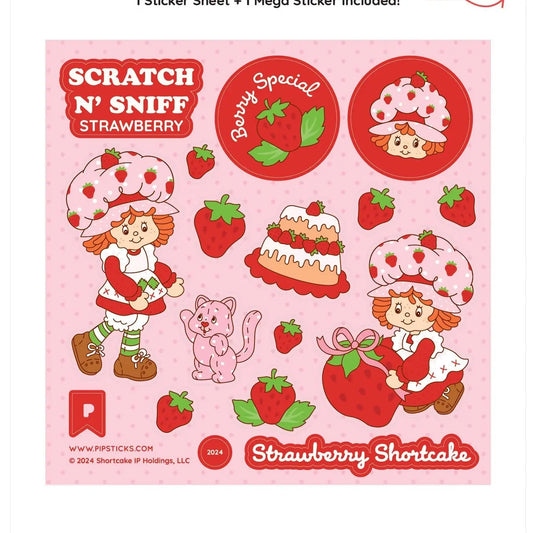 Strawberry Shortcake & Custard Scratch 'n Sniff Stickers