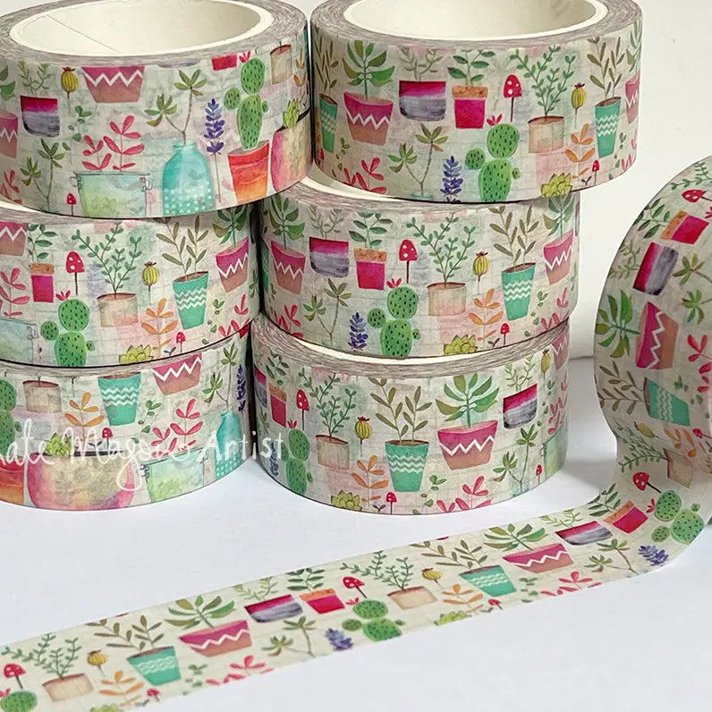 Kate Mason Washi Tape - Succulent Pots
