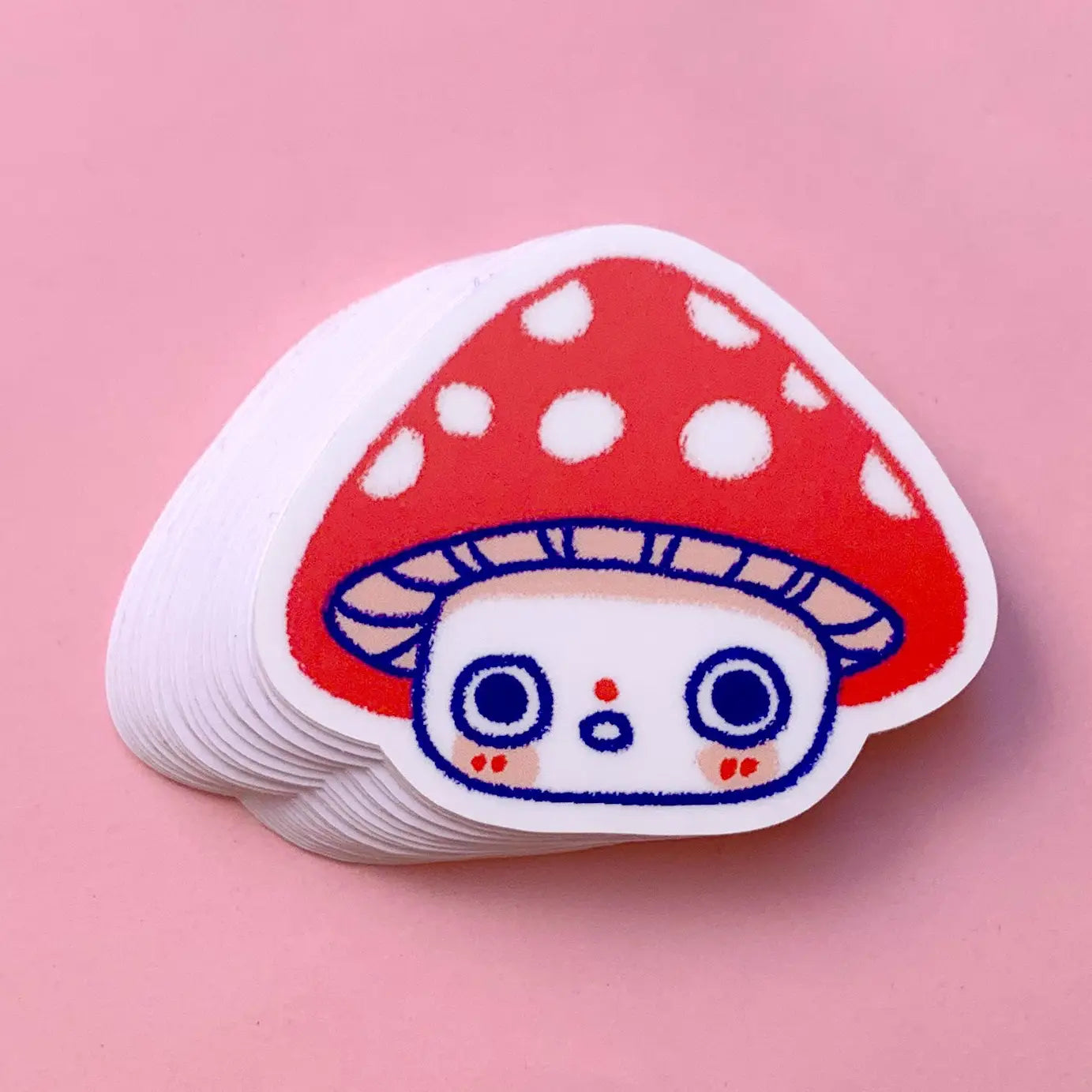 Hannakin Surprised Mushroom Vinyl Sticker