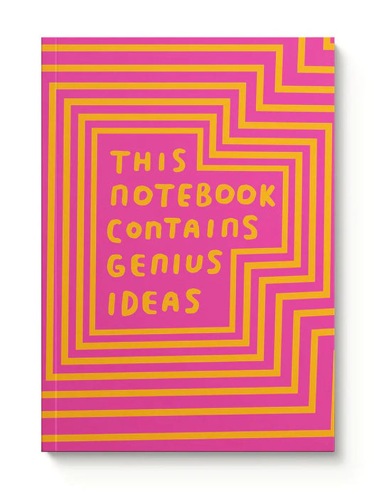 A5 Smooth Soft Cover Notebook-This Contains Genius Ideas