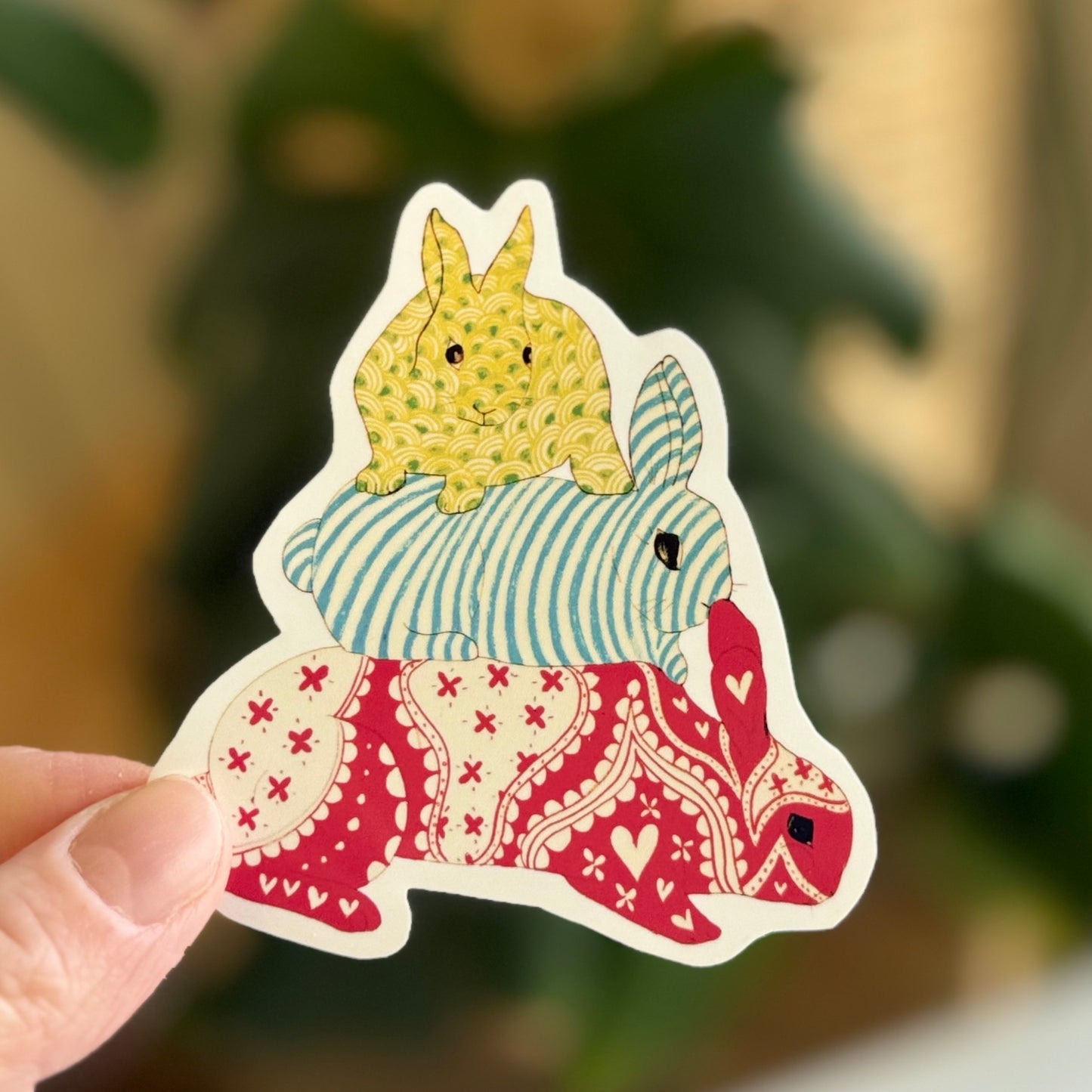 Bunny Stack Vinyl Sticker