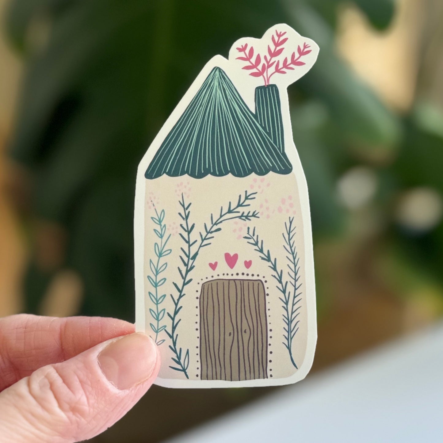 Fairy House 'Beige' Vinyl Sticker