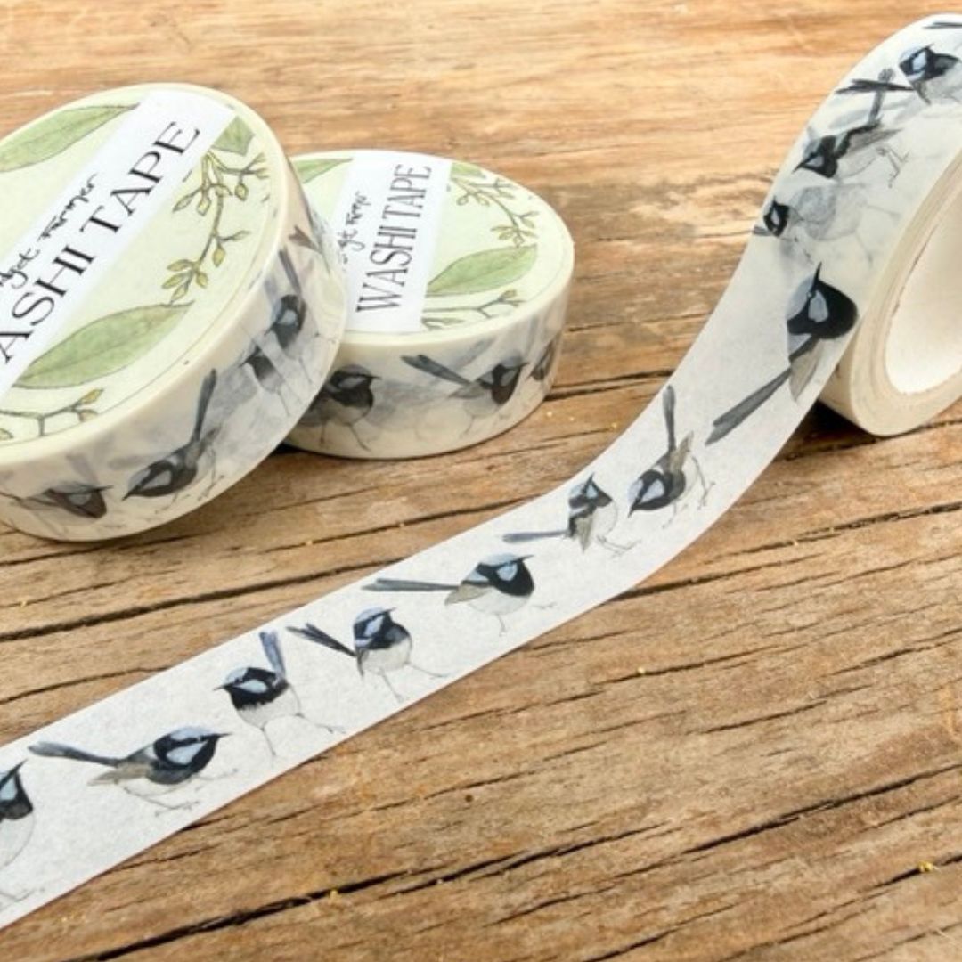 Fairywren Washi (15mm) Washi Tape by Bridget Farmer
