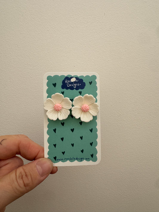 Flower Statement Stud Earrings - Choose Your Colour