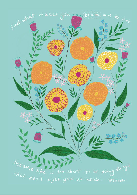 Greeting Card - Find What Makes You Bloom