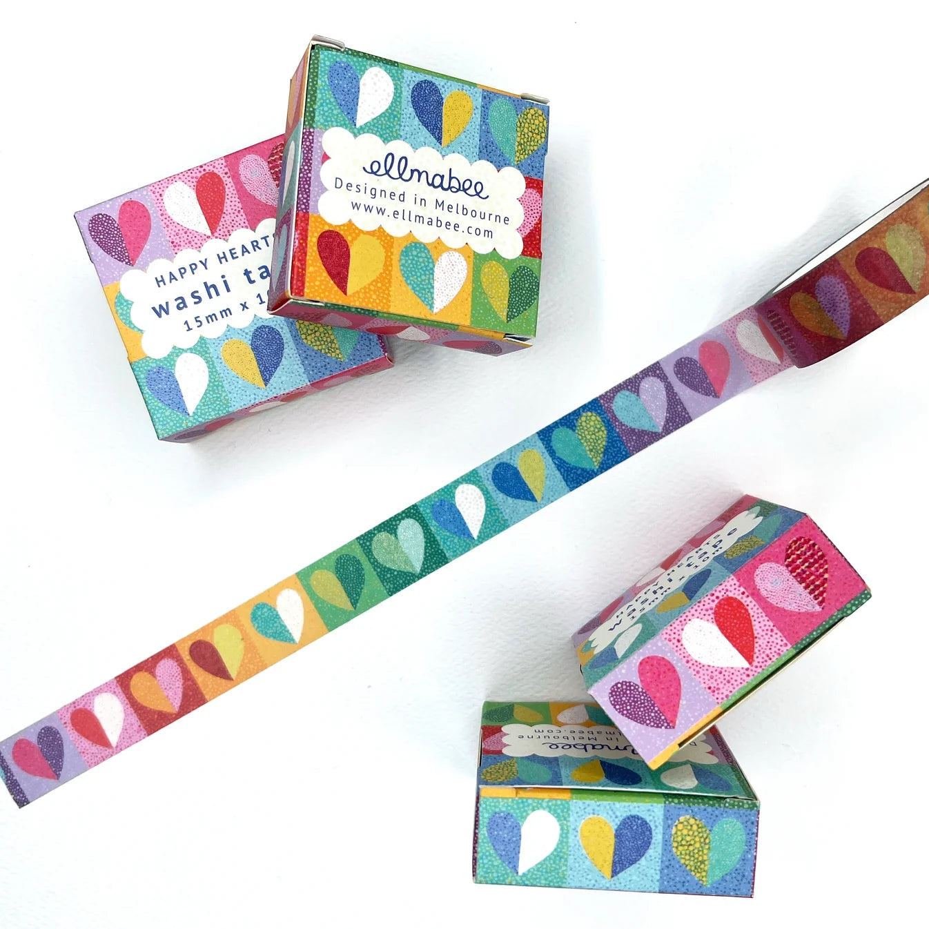 Happy Hearts Washi Tape by Ellmabee