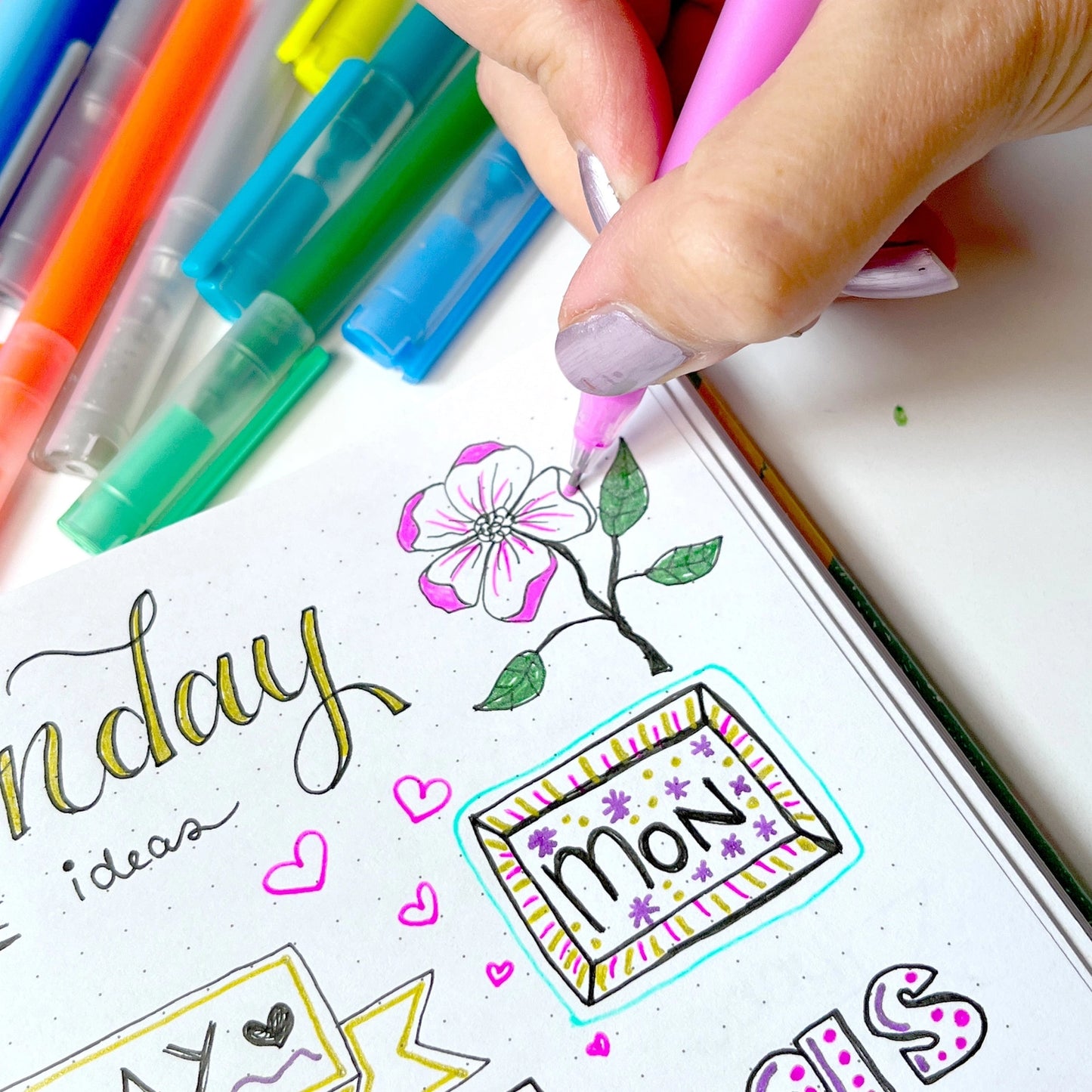 Juicy Gel Pens - Set of 24 - Metallic and Glitter Markers by Life of Colour