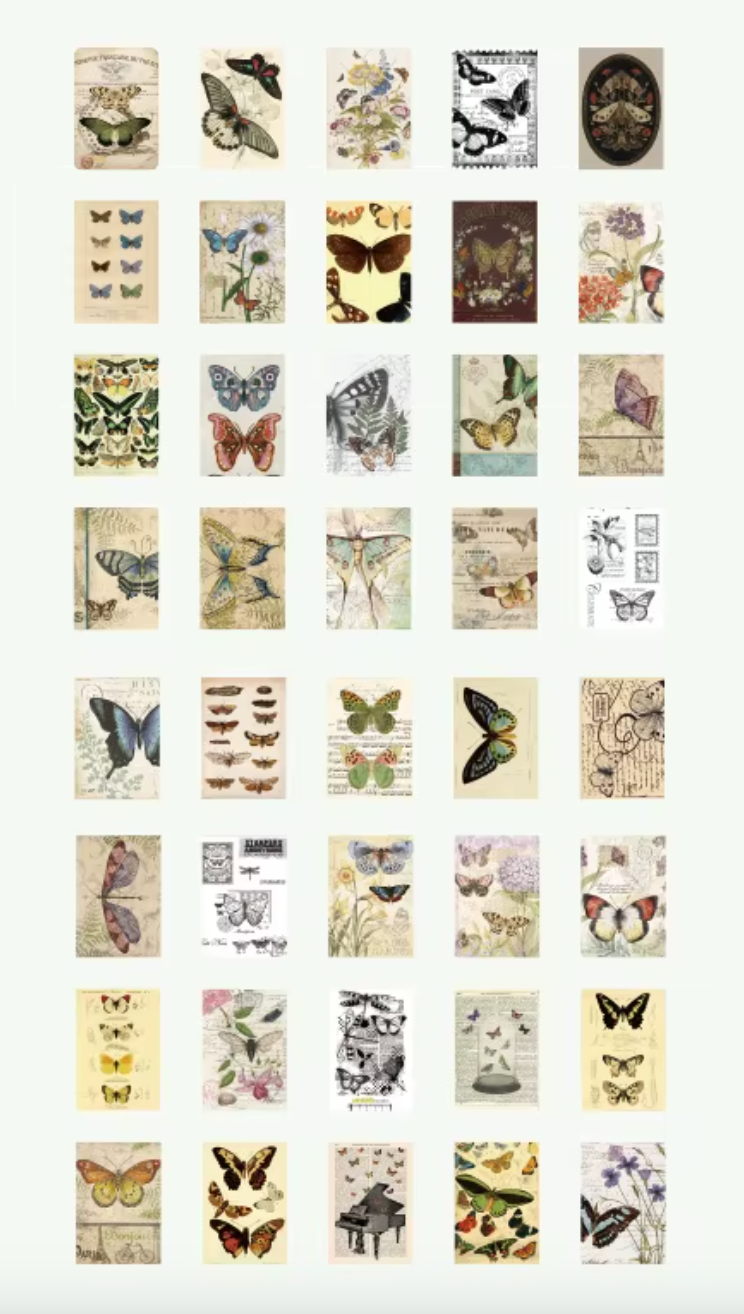 Mini Collage Book – Vintage Style Art Paper