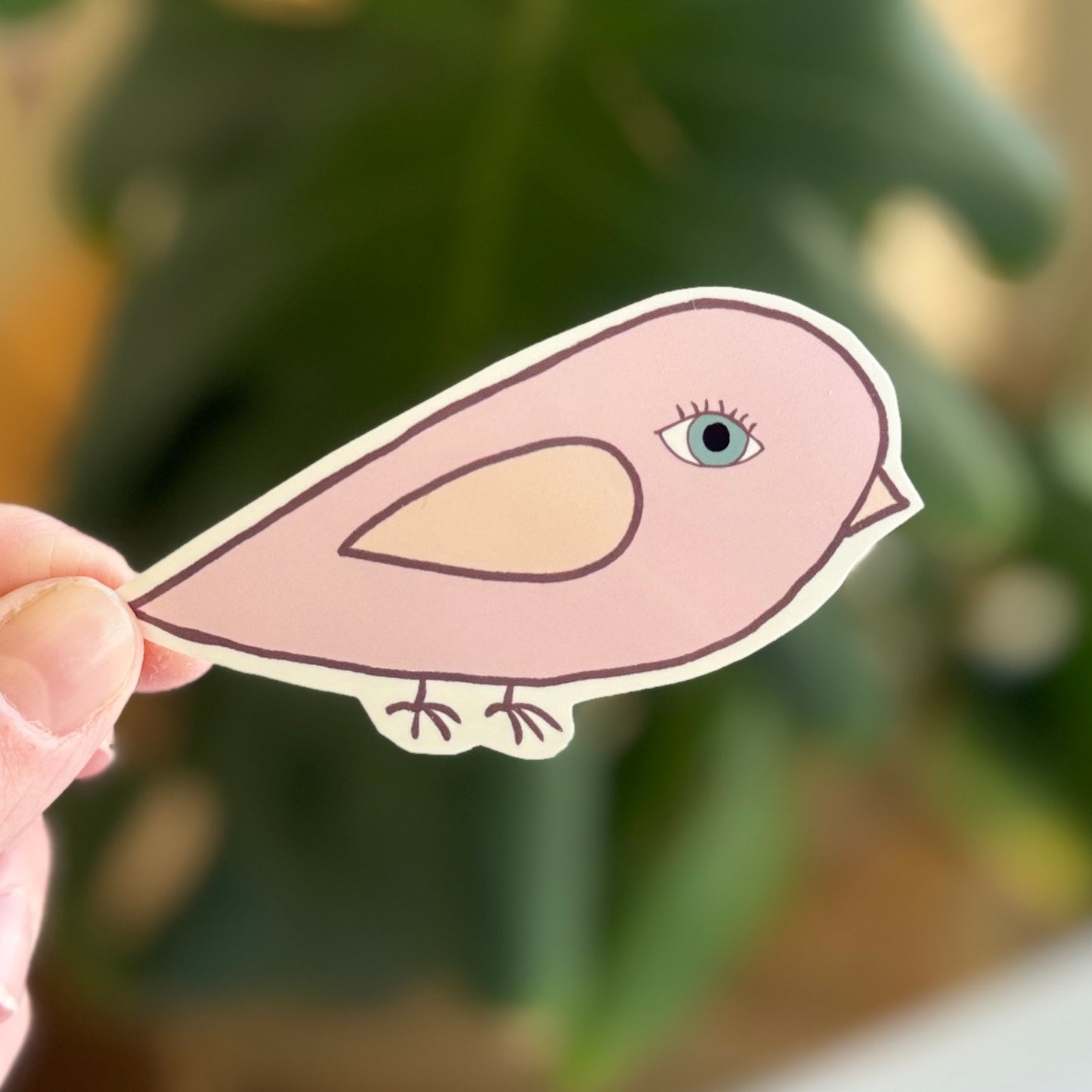 Pink Birdie Vinyl Sticker