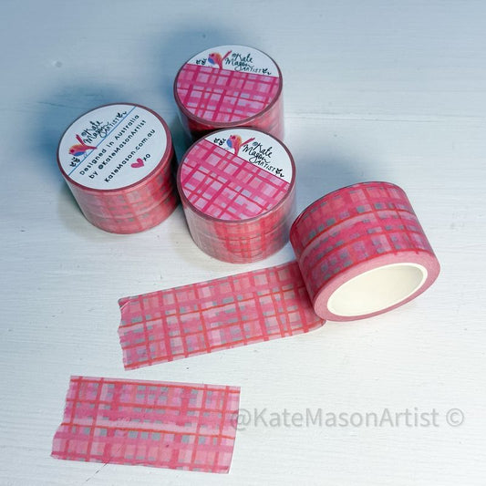 Kate Mason Washi Tape - Pinkish Plaid 30cm